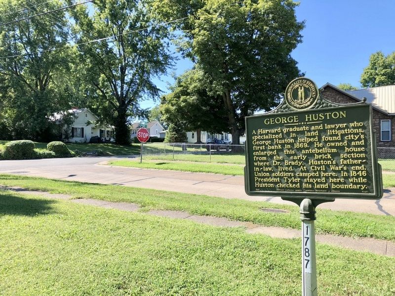 George Huston Marker looking south towards McElroy Street. image. Click for full size.