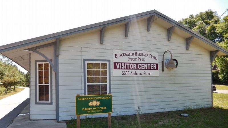 Heritage Trail Visitor Center (<i>view from Alabama Street; turn here to access marker</i>). Click for full size. Heritage Trail Visitor Center (<i>view from Alabama Street; turn here to access marker</i>) image. Click for full size.