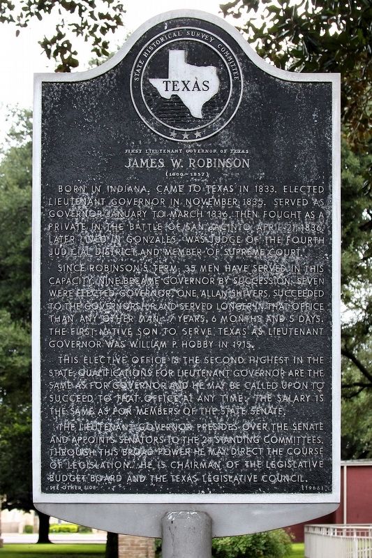 James W. Robinson Marker. Click for full size. James W. Robinson Marker image. Click for full size.