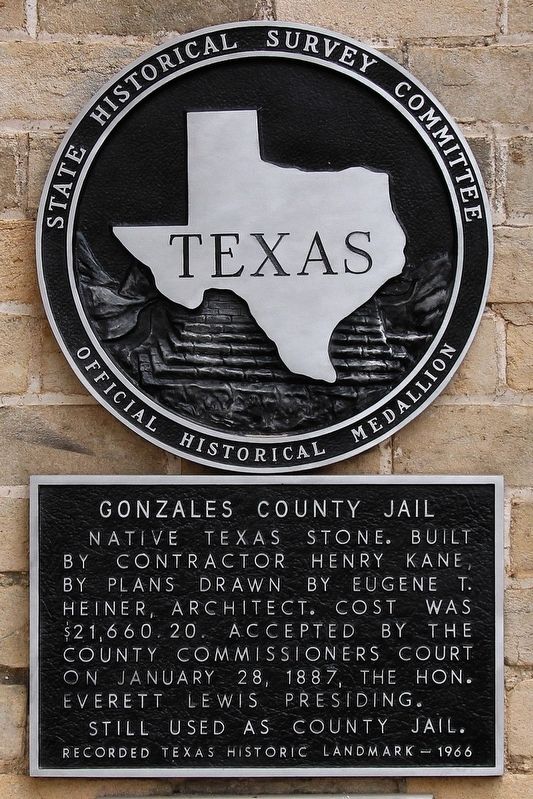 Gonzales County Jail Marker image. Click for full size.