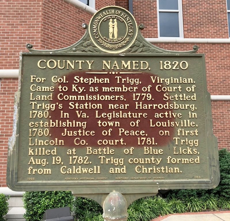 County Named, 1820 Marker. Click for full size. County Named, 1820 Marker image. Click for full size.