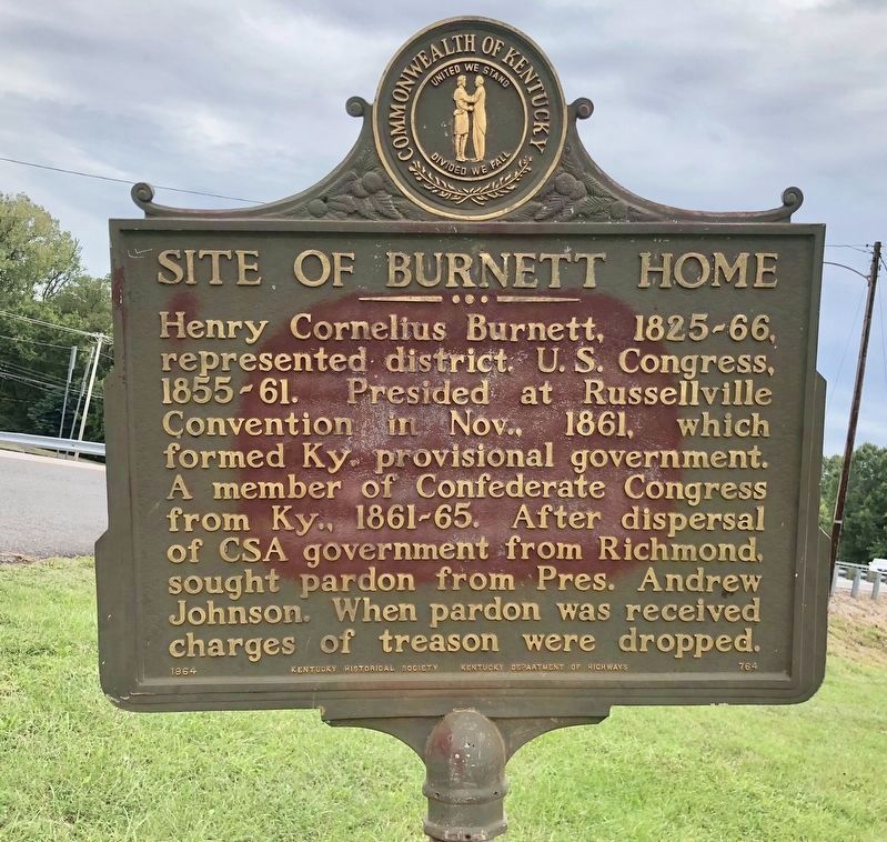 Site of Burnett Home Marker image. Click for full size.