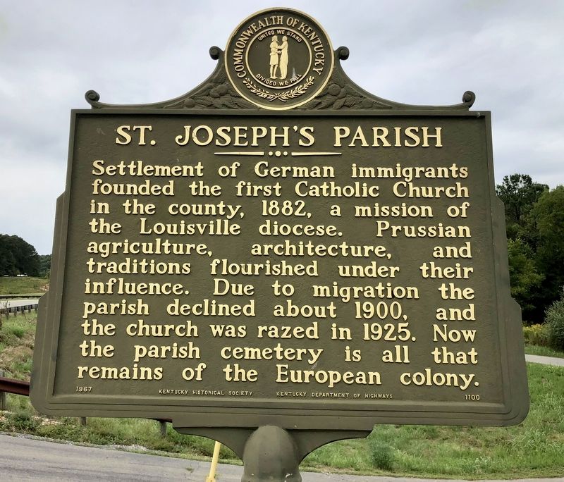 St. Joseph's Parish Marker. Click for full size. St. Joseph's Parish Marker image. Click for full size.