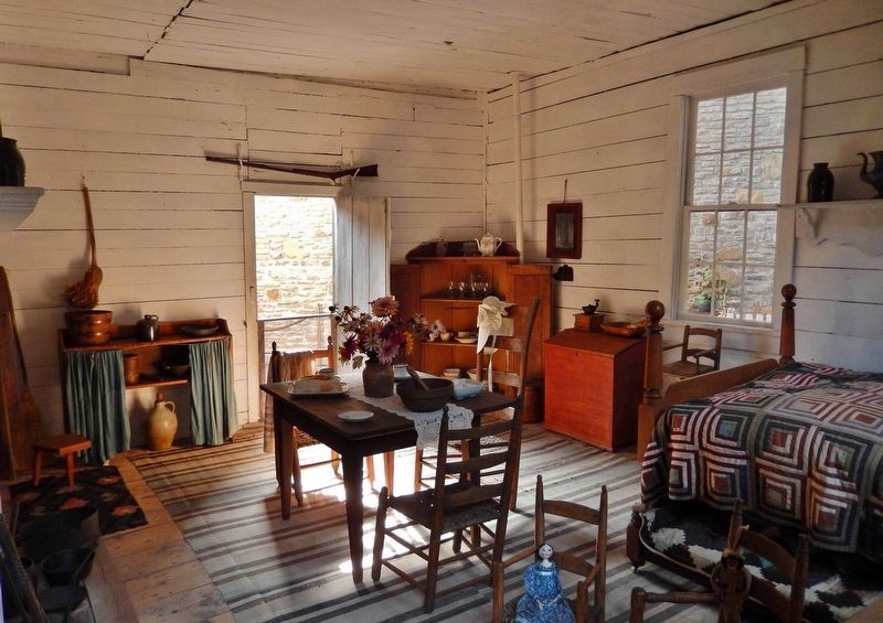 Mark Twain Birthplace Cabin Interior (<i>Located inside the Mark Twain Memorial Shrine</i>) image. Click for full size.