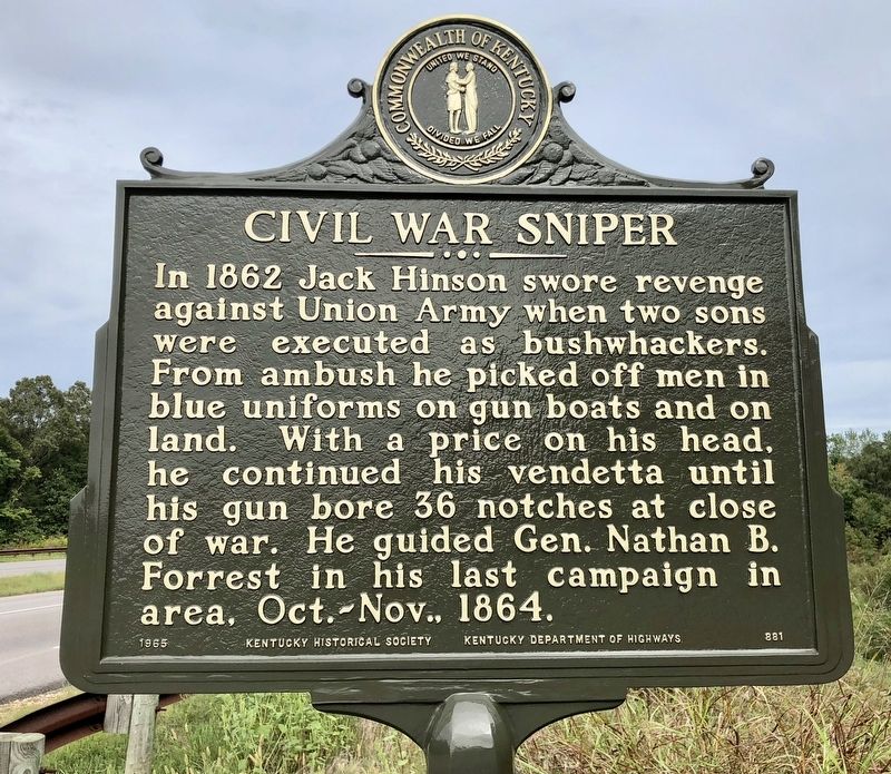 Civil War Sniper Marker image. Click for full size.