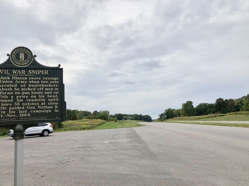 View from marker west towards Aurora, Kentucky. image. Click for full size.