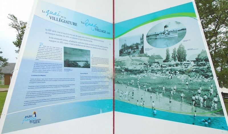 Le quai et la Vill�giature / The Quay and Village Life Marker image. Click for full size.