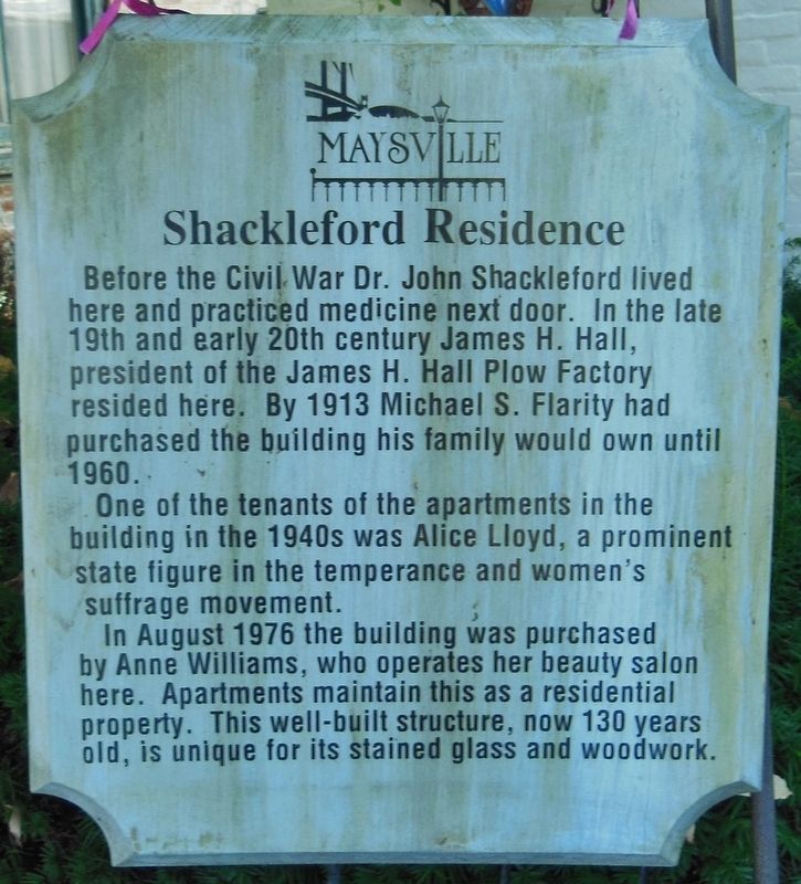 Shackleford Residence Marker. Click for full size. Shackleford Residence Marker image. Click for full size.