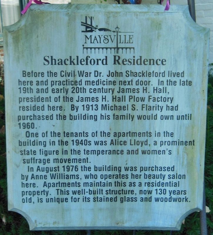 Shackleford Residence Marker image. Click for full size.