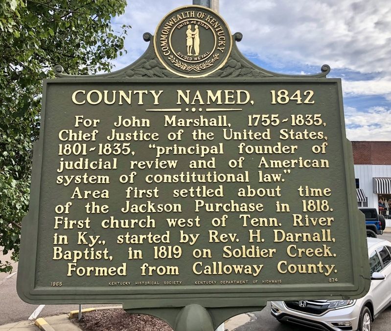 County Named, 1842 Marker image. Click for full size.