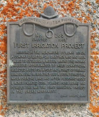 First Irrigation Project Marker image. Click for full size.