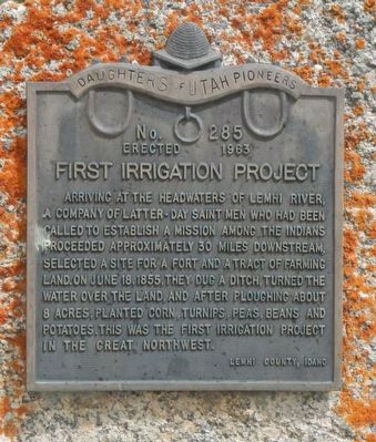 First Irrigation Project Marker. Click for full size. First Irrigation Project Marker image. Click for full size.