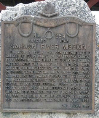 Salmon River Mission Marker image. Click for full size.