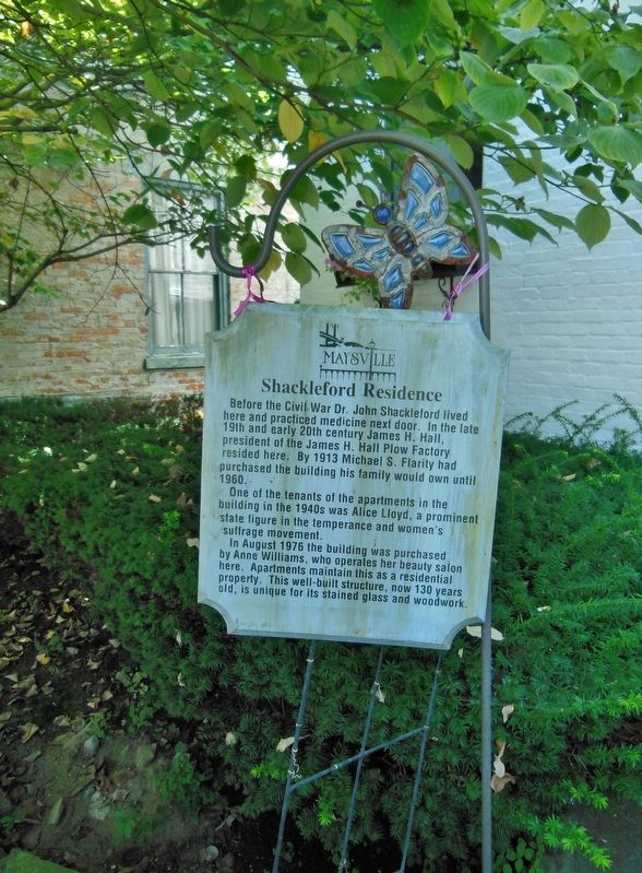 Shackleford Residence Marker (<i>tall view</i>) image. Click for full size.