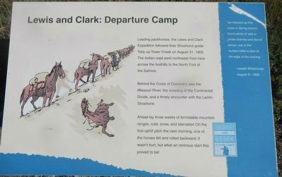 Lewis and Clark: Departure Camp Marker. Click for full size. Lewis and Clark: Departure Camp Marker image. Click for full size.
