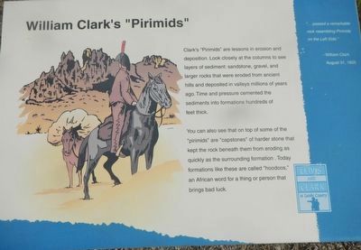 William Clark's "Pirimids" Marker. Click for full size. William Clark's "Pirimids" Marker image. Click for full size.