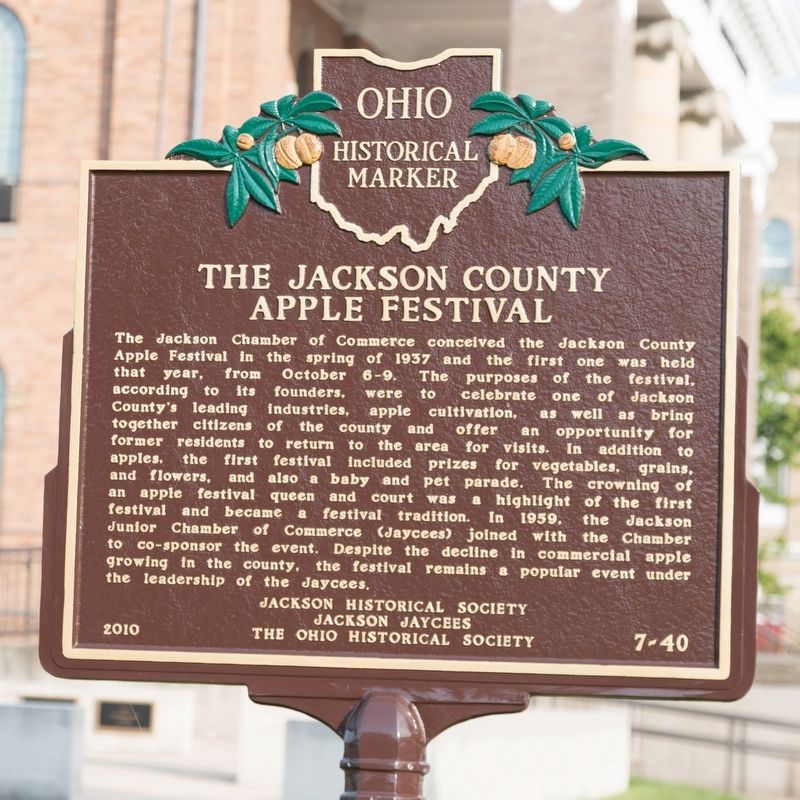 The Jackson County Apple Festival face of marker image. Click for full size.