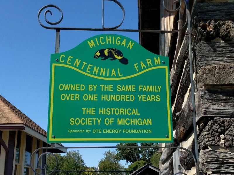 Michigan Centennial Farm Sign image. Click for full size.