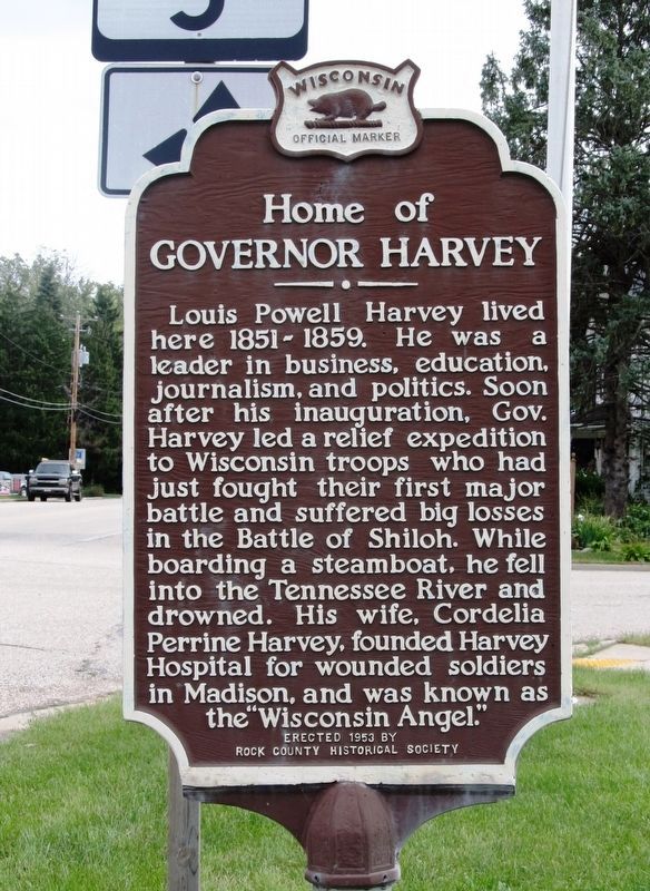 Home of Governor Harvey Marker image. Click for full size.