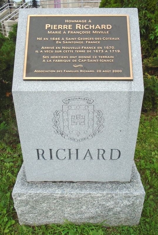 Pierre Richard Marker. Click for full size. Pierre Richard Marker image. Click for full size.