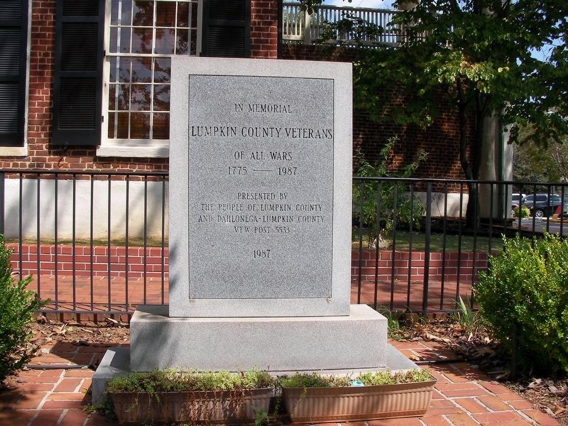 Lumpkin County Veterans Memorial Marker. Click for full size. Lumpkin County Veterans Memorial Marker image. Click for full size.