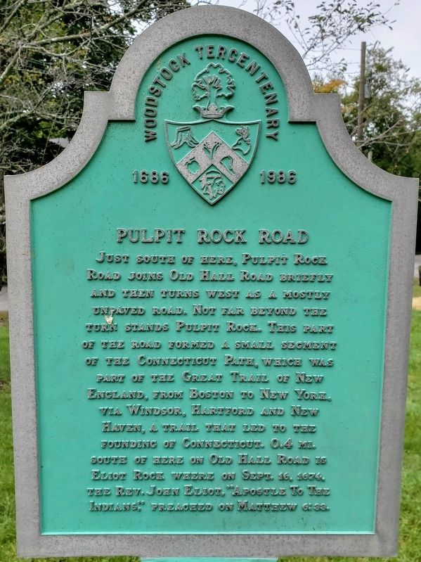 Pulpit Rock Road Marker Front image. Click for full size.