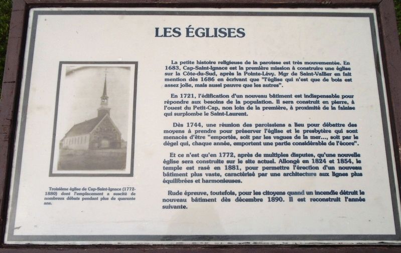Les glises / The Churches Marker image. Click for full size.