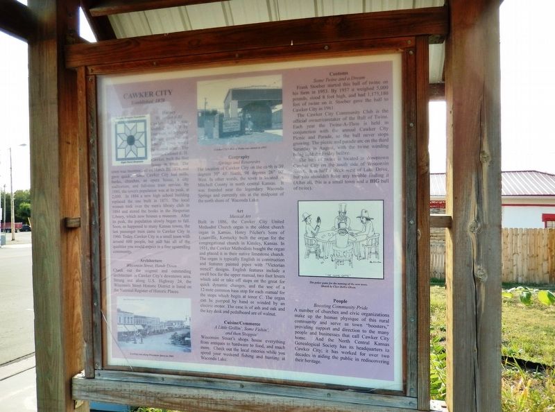 Cawker City Marker Kiosk image. Click for full size.