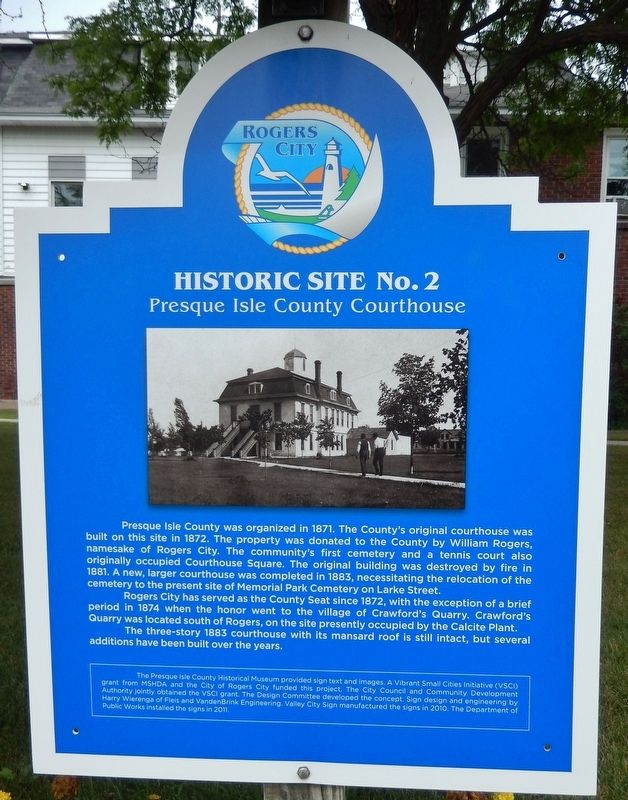 Presque Isle County Courthouse Marker image. Click for full size.