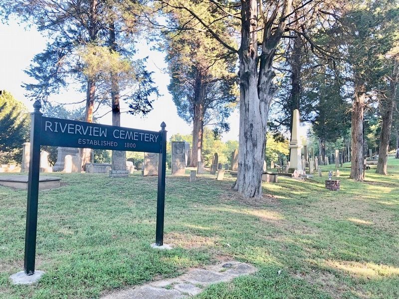 Matthew Lyon Marker and grave at Riverview Cemetery. image. Click for full size.