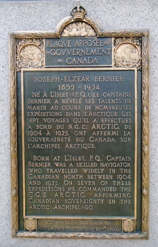 Joseph-Elzear Bernier Marker. Click for full size. Joseph-Elzear Bernier Marker image. Click for full size.