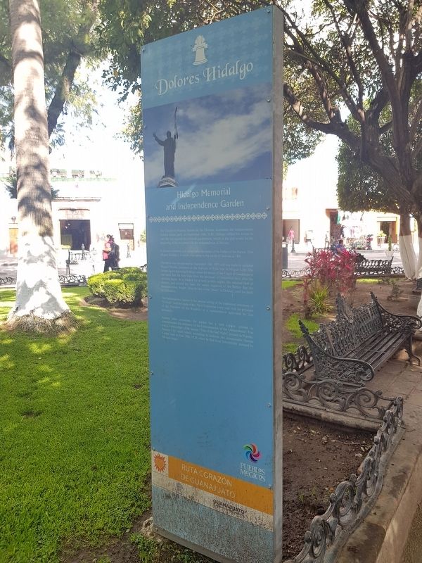 Hidalgo Memorial and Independence Garden Marker English text. Click for full size. Hidalgo Memorial and Independence Garden Marker English text image. Click for full size.