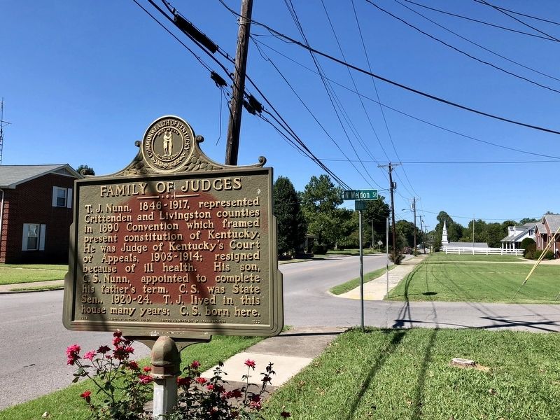 Family of Judges Marker looking west on Bellville Street. image. Click for full size.