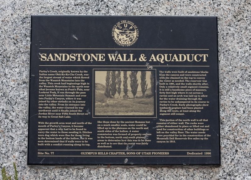 Sandstone Wall & Aquaduct Marker image. Click for full size.