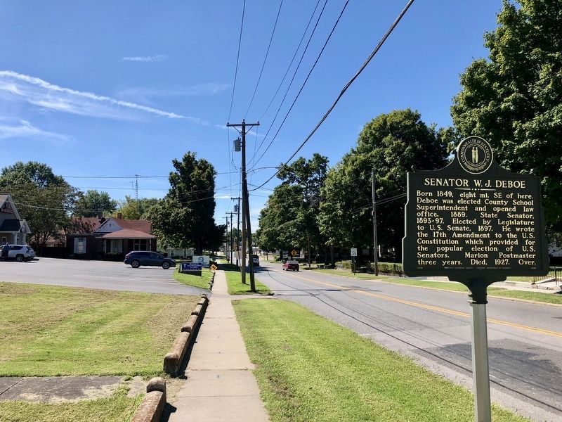 Looking south from marker on Main Street. image. Click for full size.