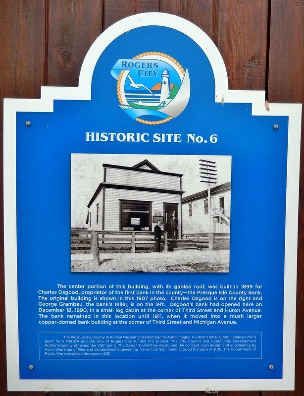 Presque Isle County Bank Marker image. Click for full size.
