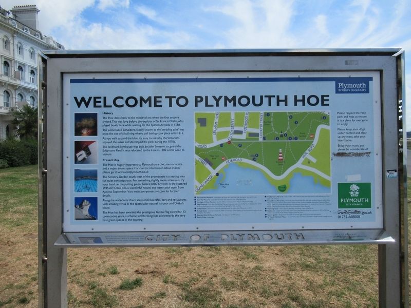 Plymouth Hoe Marker. Click for full size. Plymouth Hoe Marker image. Click for full size.