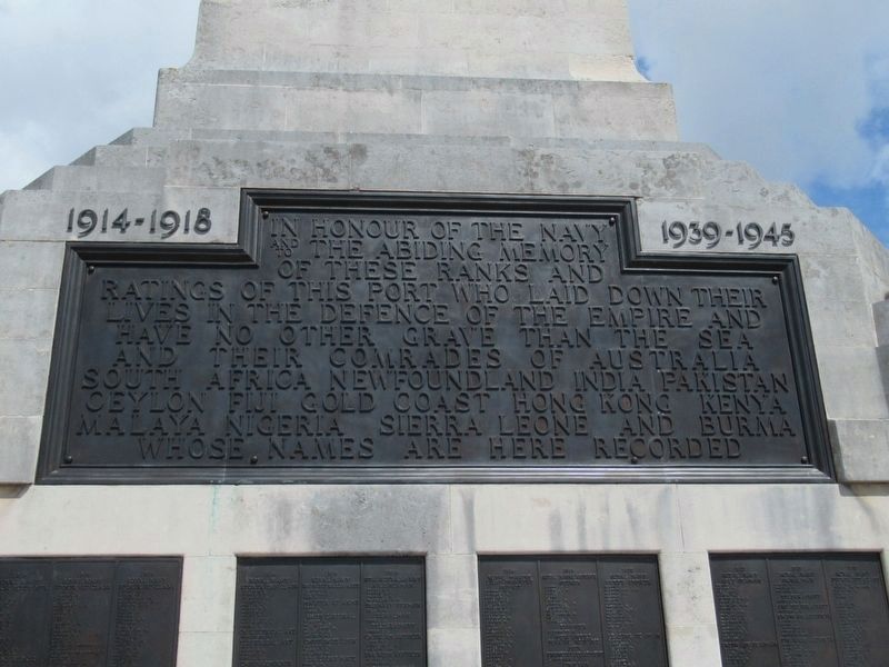 Plymouth Naval Memorial image. Click for full size.