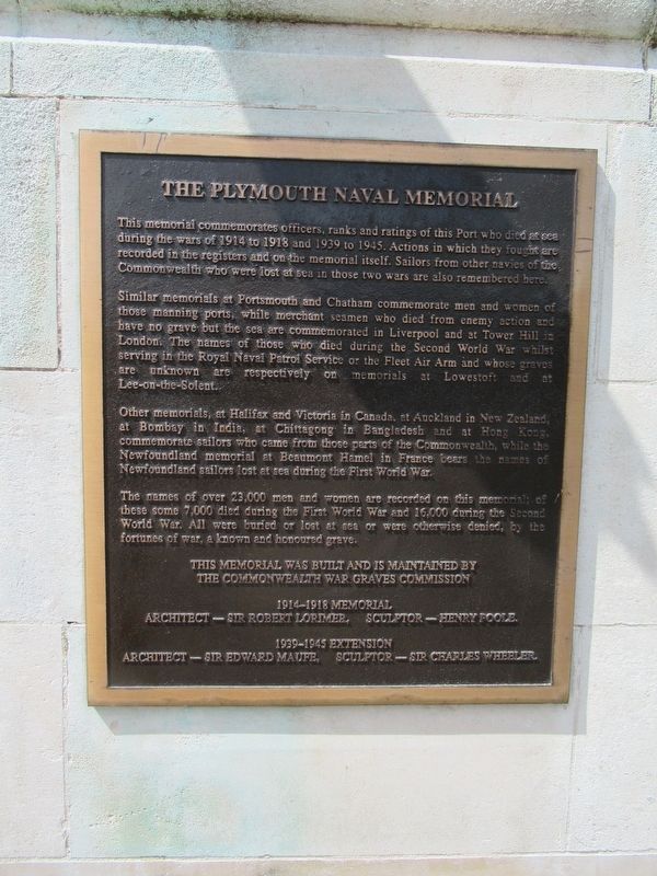 The Plymouth Naval Memorial image. Click for full size.