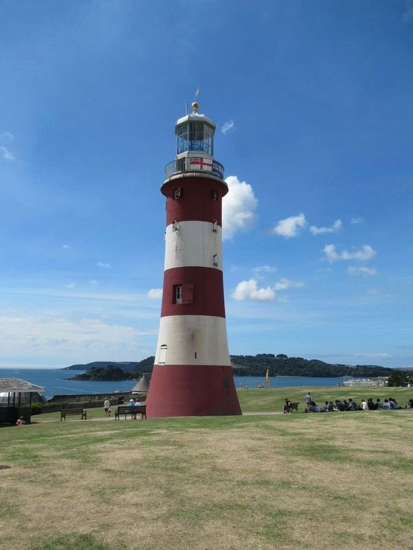 Smeaton Lighthouse overlooking Plymouth Sound image. Click for full size.