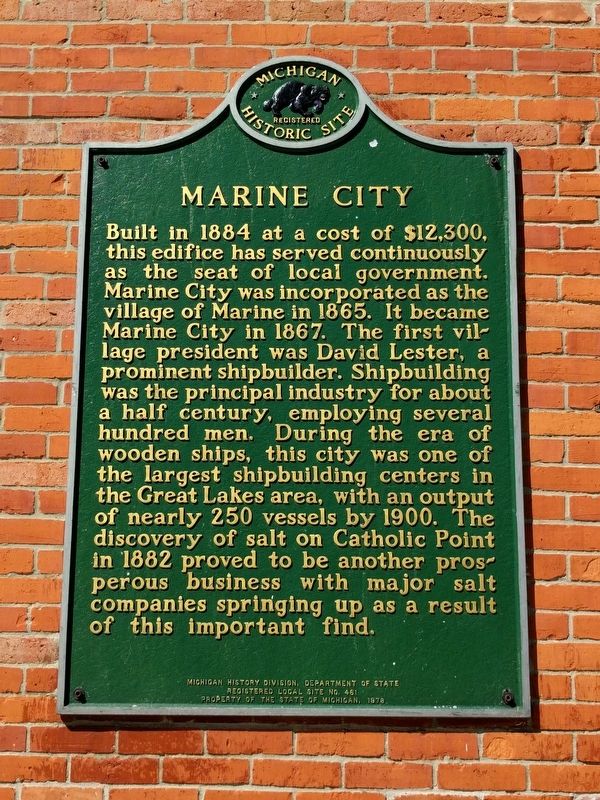 Marine City Marker image. Click for full size.