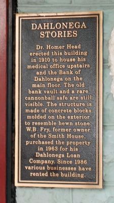 Dahlonega Stories Dr. Homer Head Marker image. Click for full size.