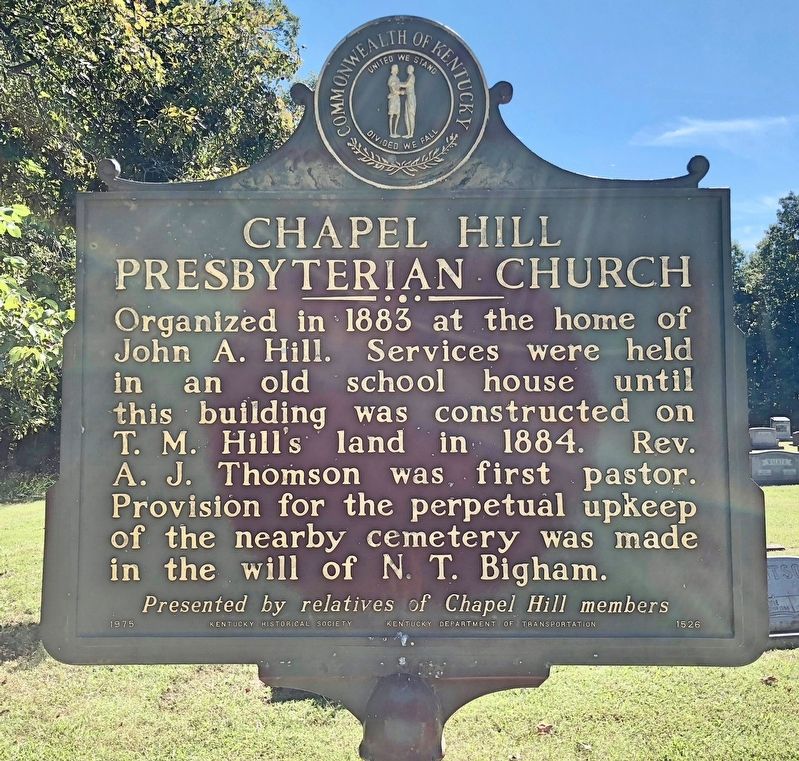 Chapel Hill Presbyterian Church Marker image. Click for full size.