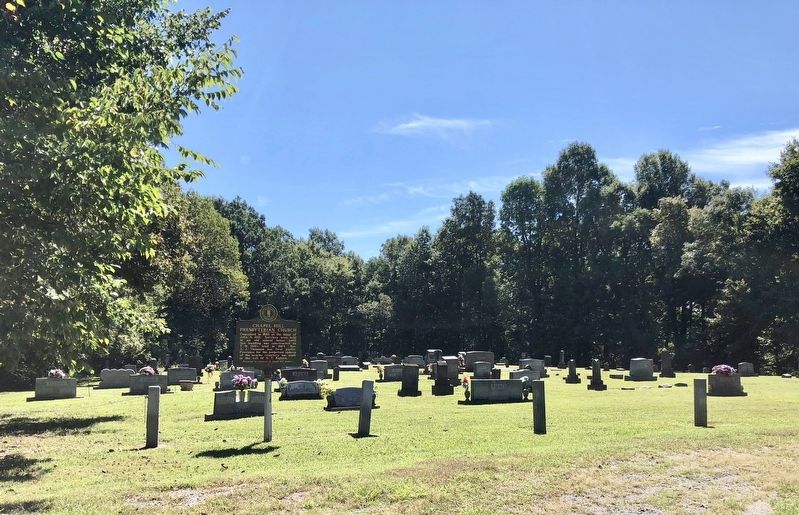 Chapel Hill Presbyterian Cemetery & marker. image. Click for full size.