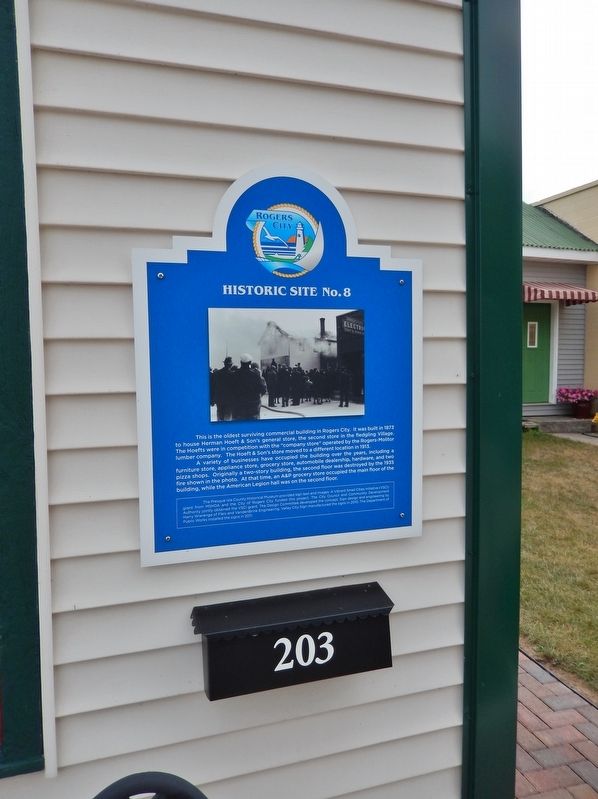 Herman Hoeft & Son's General Store Marker (<i>tall view</i>). Click for full size. Herman Hoeft & Son's General Store Marker (<i>tall view</i>) image. Click for full size.