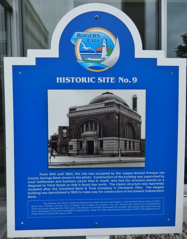 Site of Presque Isle County Savings Bank Marker image. Click for full size.