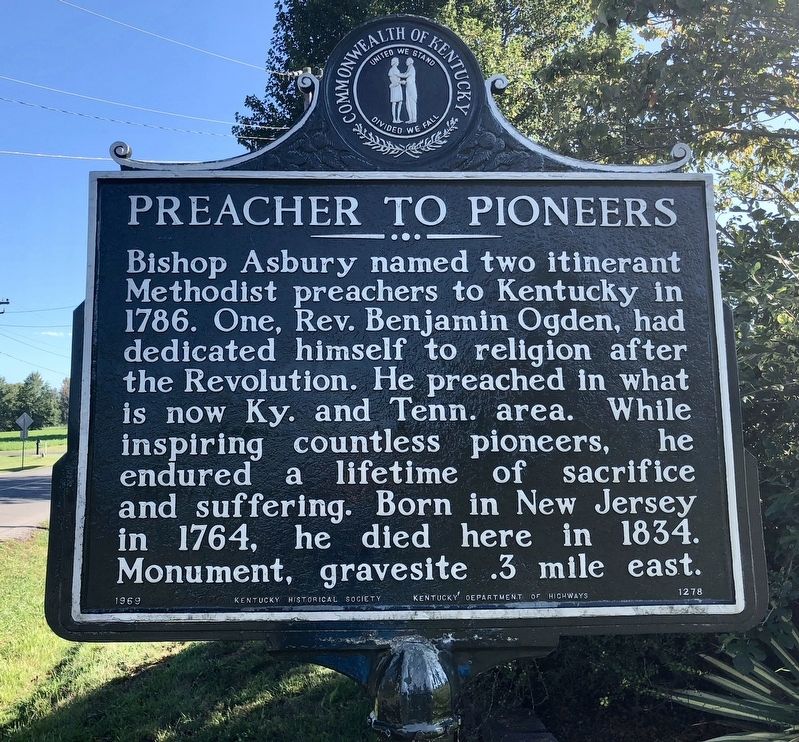 Preacher to Pioneers Marker. Click for full size. Preacher to Pioneers Marker image. Click for full size.