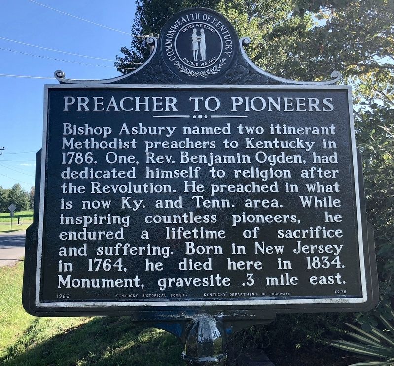 Preacher to Pioneers Marker image. Click for full size.