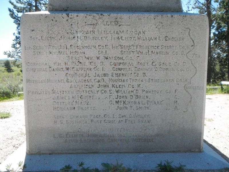 Big Hole National Battlefield Monument, side 3 image. Click for full size.