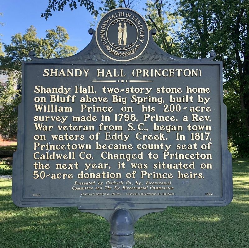 Shandy Hall (Princeton) Marker image. Click for full size.